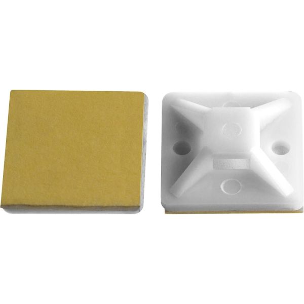 Площадка под хомут светло серая 20*20 черная , 50 шт.